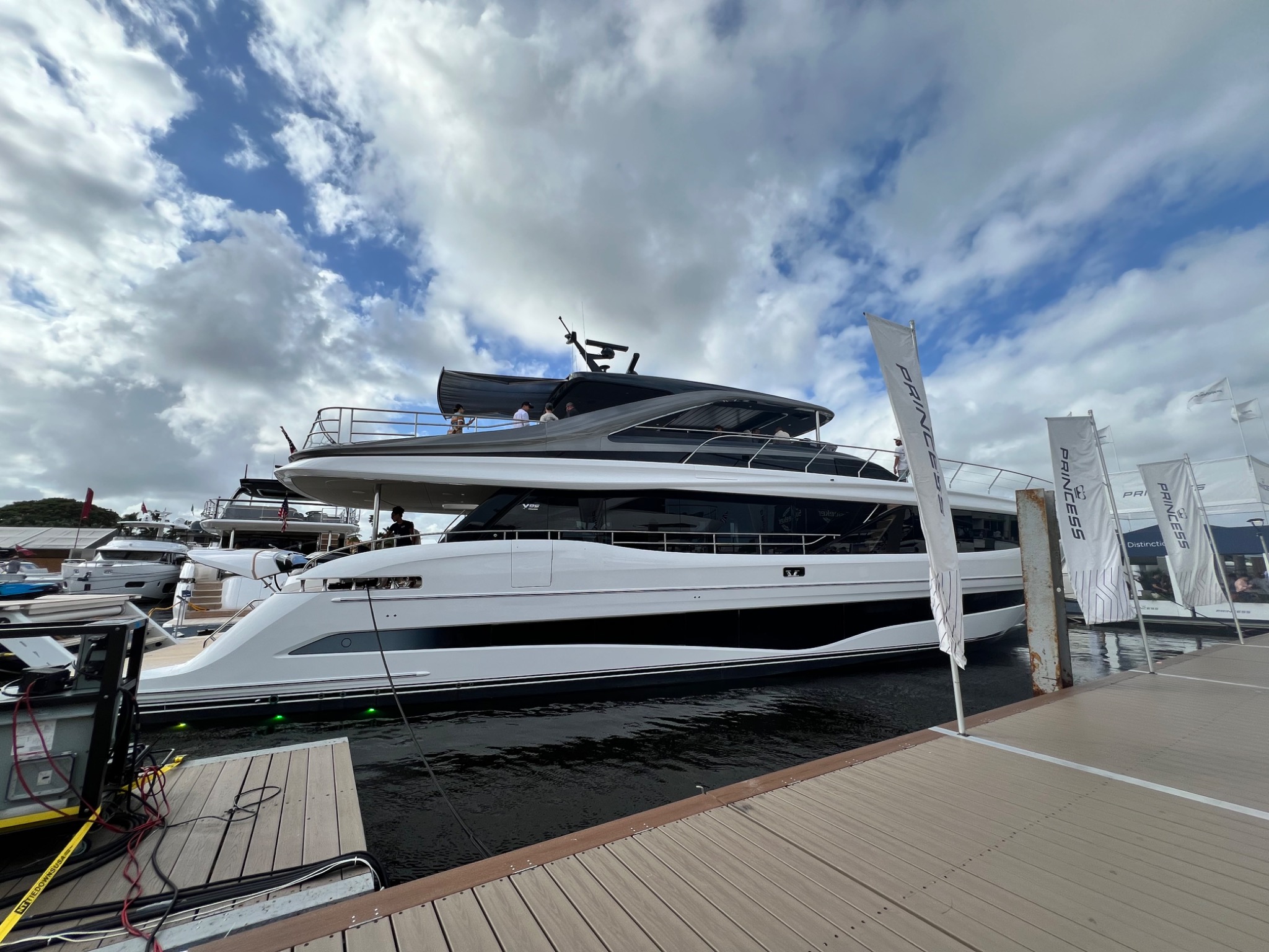 Luxury yacht at a prior Fort Lauderdale boat show