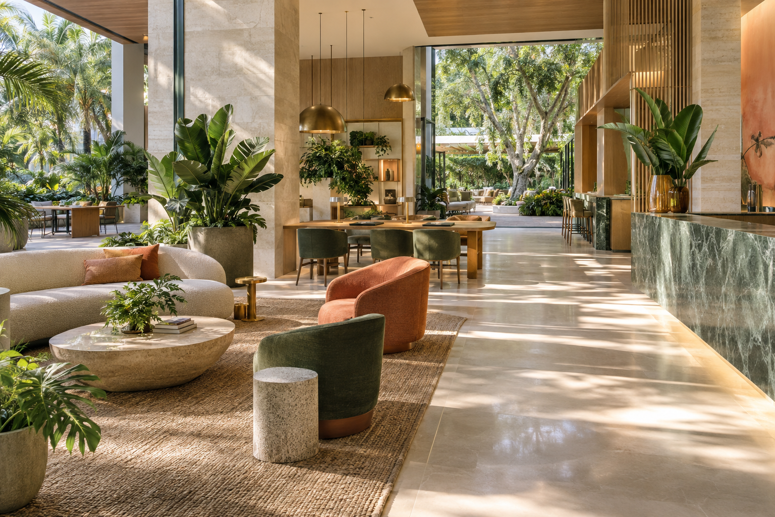 Biophilic commercial real estate environment